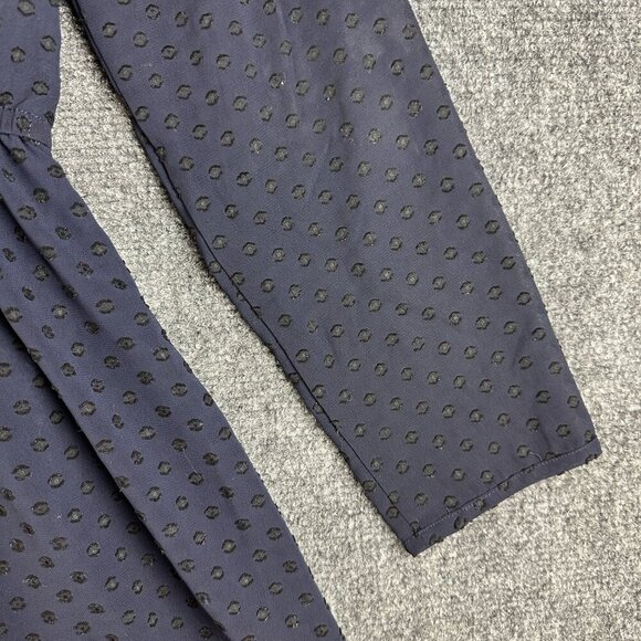 J Crew Dress Womens 2 Clip Dot Tulip Hem Navy Blue Lined Pullover Long Sleeve - Picture 10 of 10